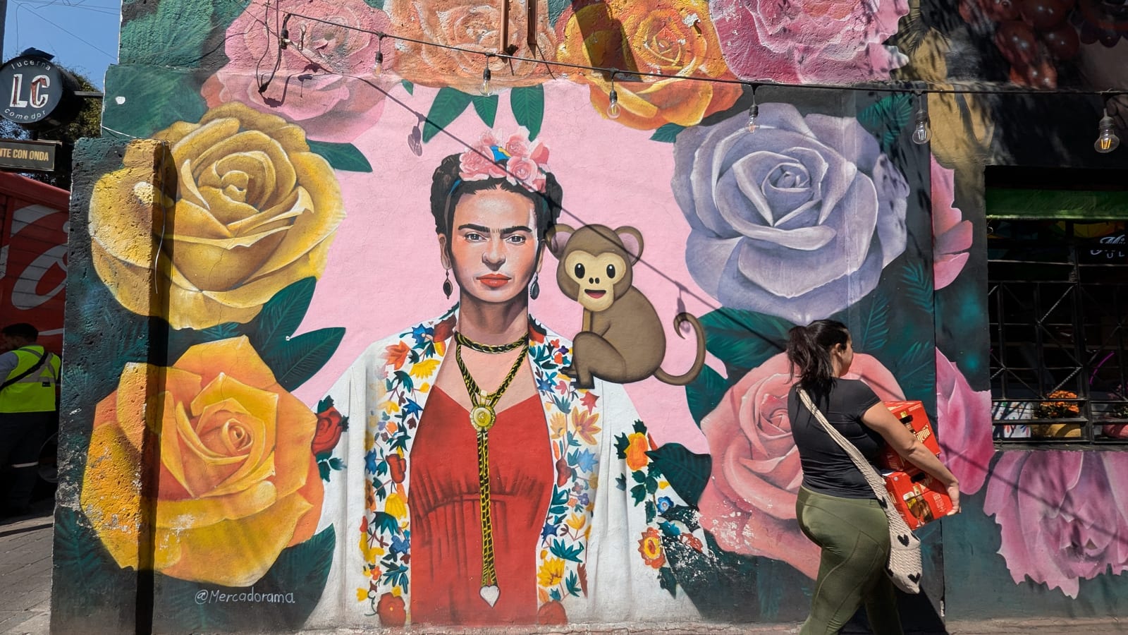 Frida Kahlo mural in Mexico City