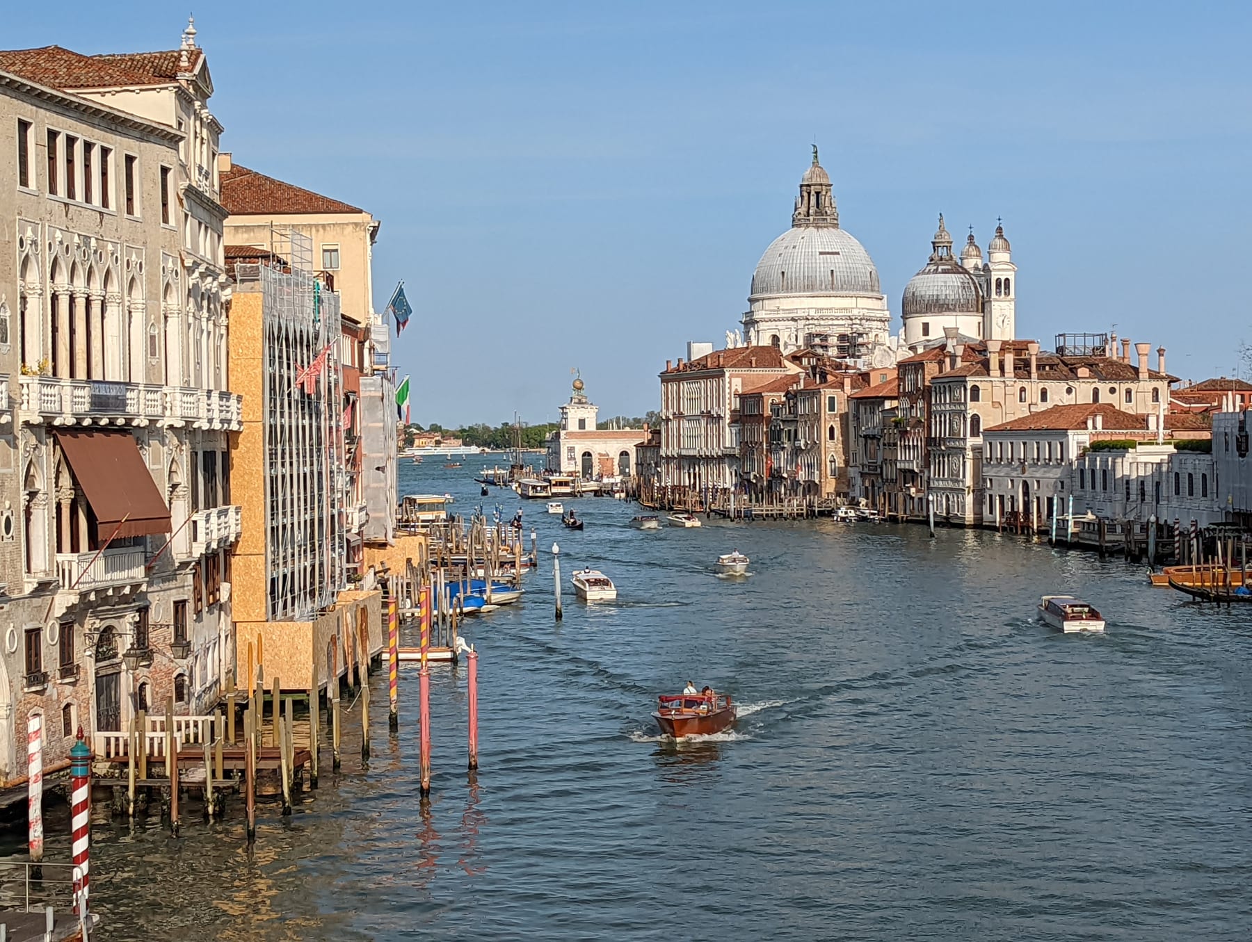 View along the Grand Canal in Venice toward Santa Maria della Salute